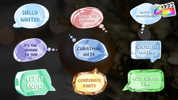 Ice And Crystal Speech Bubbles | FCPX alt