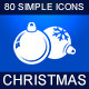 80 Simple Icons - Christmas - GraphicRiver Item for Sale