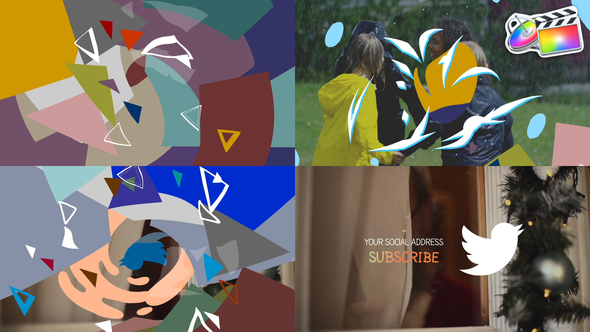 Cartoon Geometry Shapes Logo for FCPX alt