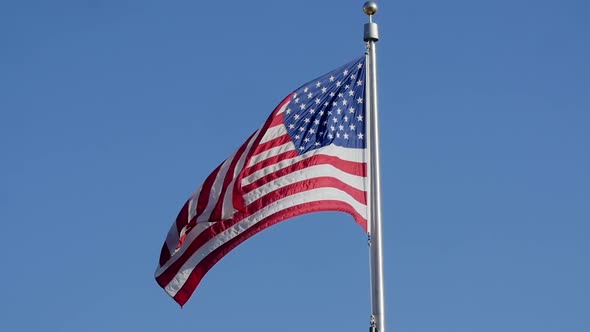 American Flag Flying - Slow Motion