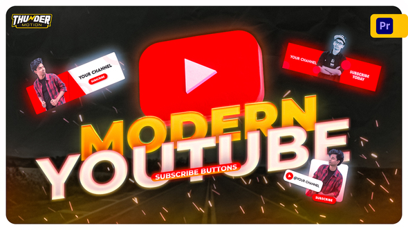 Modern Youtube Subscribe Button Pack