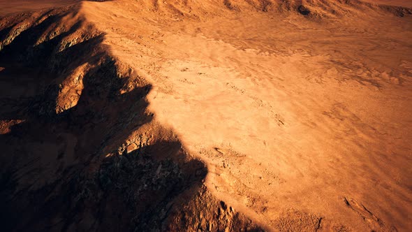 Fictional Mars Soil Aerial View of Martian Desert