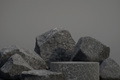 Black geometric Stone and Rock shape, minimalist mockup for podium display or showcase, 3d rendering - PhotoDune Item for Sale