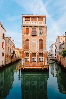 lding on canals of Venice