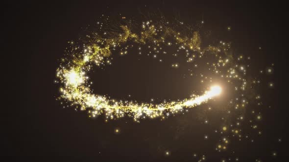 Animation of glowing yellow particles