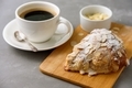 Almond croissant with coffee - PhotoDune Item for Sale