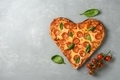 Heart shaped pizza pepperoni - PhotoDune Item for Sale