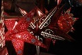 Series of lit red star shaped lanterns - PhotoDune Item for Sale