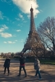 a sunny morning in February walking in front of the Eiffel Tower. - PhotoDune Item for Sale