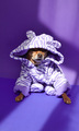 funny little dog in clothes on a purple background - PhotoDune Item for Sale