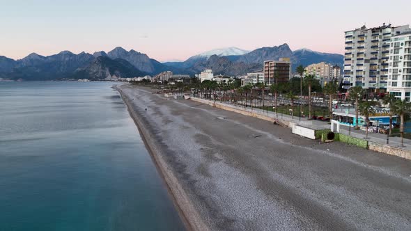 Beach Aerial View Turkey Antalya 4 K