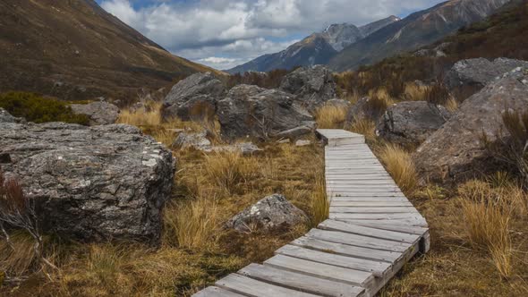 Hiking trail in New Zealand