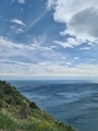 view from the mountain to the sea and blue sky with white clouds - PhotoDune Item for Sale