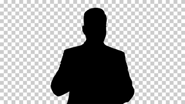 Silhouette businessman, Alpha Channel alt