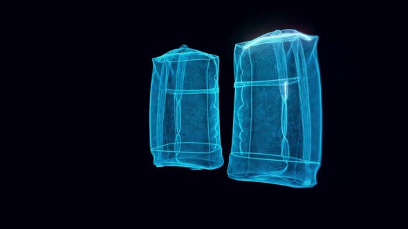 Back Pack Hologram Rotating 4k