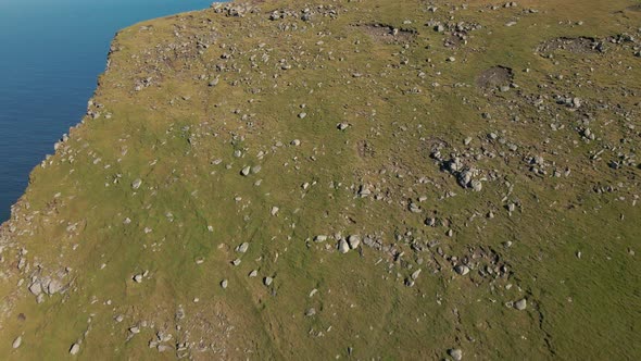 Drone Shot Of Mylingur Mountain On Streymoy Island