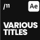 Various Titles 11 - VideoHive Item for Sale