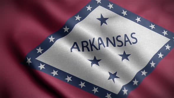 Arkansas State Flag Close Up HD