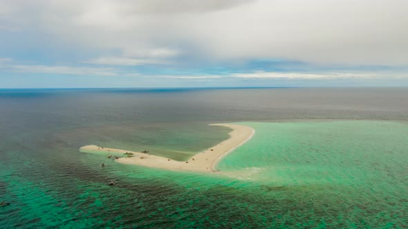 Timelapse Tropical Island with Sandy Beach Camiguin Philippines