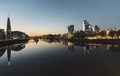 London landmarks and skyline view at sunset over the Thames river  - PhotoDune Item for Sale