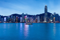 Night view of Victoria Harbour, Hong Kong. - PhotoDune Item for Sale
