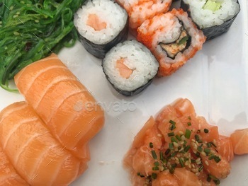 Delivery food sushi