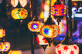 Turkish mosaic lanterns at the souvenir shop. - PhotoDune Item for Sale