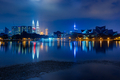 Kuala Lumpur skyline at night as seen from Titiwangsa Lakes, Kuala Lumpur, Malaysia. - PhotoDune Item for Sale