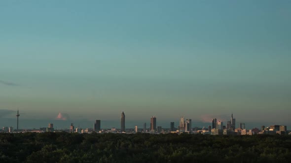 Timelapse of Evening and Night in Frankfurt, Germany