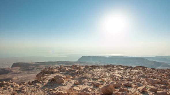 Daytime time-lapse at Masada, Israel