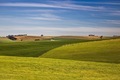 Happy green meadow fields and blue sky. - PhotoDune Item for Sale