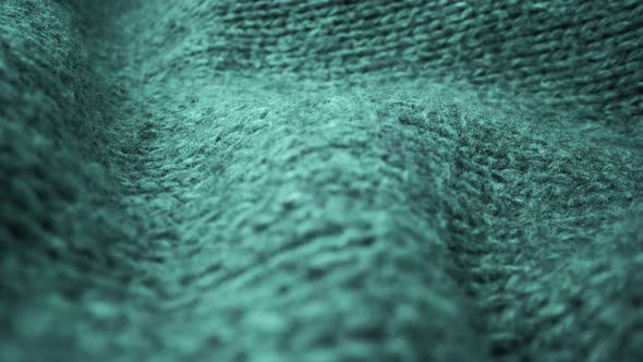 Extreme Detail View of Sheep Wool Cloth Texture Flowing in Macro Dolly Shot