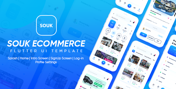 Souk Ecommerce Flutter UI Kit Template | Android + iOS App