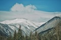 Snowy mountains, blue sky, clouds, beautiful winterland, rocky mountains, sunny day - PhotoDune Item for Sale