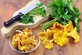 golden chanterelle mushroom and fresh parsley ingredients to cook a meal - PhotoDune Item for Sale