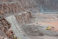 Stone crusher and excavator in a porphyry quarry. mining industry - PhotoDune Item for Sale