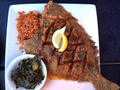 Fresh catch flounder with rice and greens - PhotoDune Item for Sale