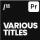 Various Titles 11 - VideoHive Item for Sale