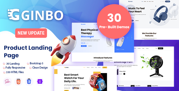 Product Landing Page - Ginbo