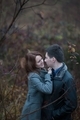 Happy Romantic Family Couple Autumn Dark Tones Outside - PhotoDune Item for Sale