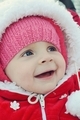 Cute smiling baby girl portrait in winter - PhotoDune Item for Sale