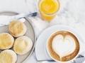 Coffee, scones and orange juice for breakfast.  - PhotoDune Item for Sale