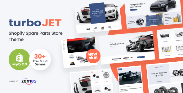 TurboJet - Shopify Spare Parts Store Theme, Automotive