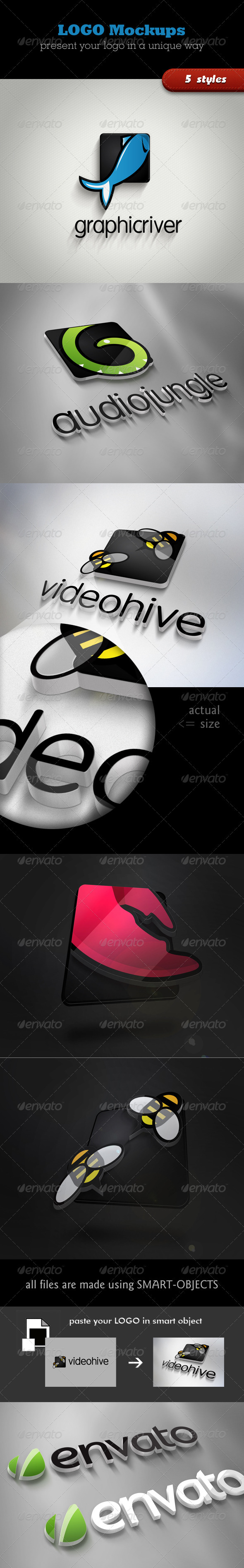Download Graphicriver | 3D Logo Mockups Free Download