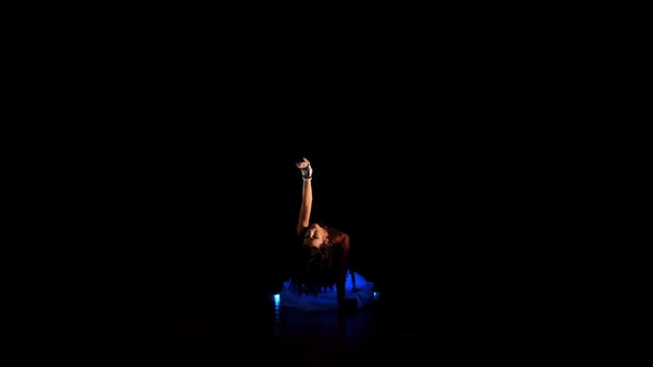 Young Gipsy Woman Dance Neon Show In Ultraviolet Light 2