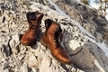☀️ NOMINATED!!! ☀️ Brown Shoes on rocks, focus on right shoe, horizontal composition - PhotoDune Item for Sale