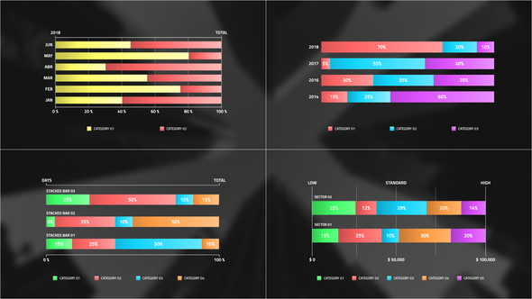 Horizontal Stacked Bar Infographic alt