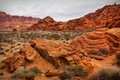 Scenic Landscape Of Rock Formations At Valley Of Fire State Park In Nevada, USA  - PhotoDune Item for Sale