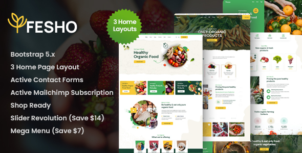 Fesho - Organic Store HTML Template