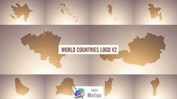World Countries Logo & Titles V2 - Apple Motion